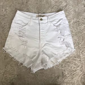 White High waisted shorts